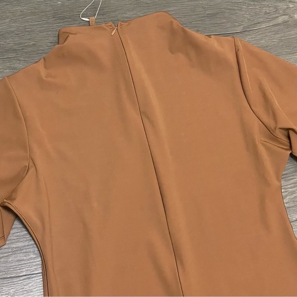 SKIMS All-in-One Long Sleeve Mid Thigh Jumpsuit CARAMEL Style# BS-BSS-0756 Sz 3X - Picture 12 of 12